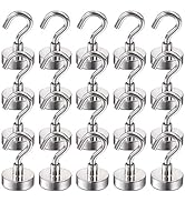 DIYMAG Magnetic Hooks, 25Lbs Strong Magnet Hooks for Kitchen, Home, Cruise, Workplace, Office and...