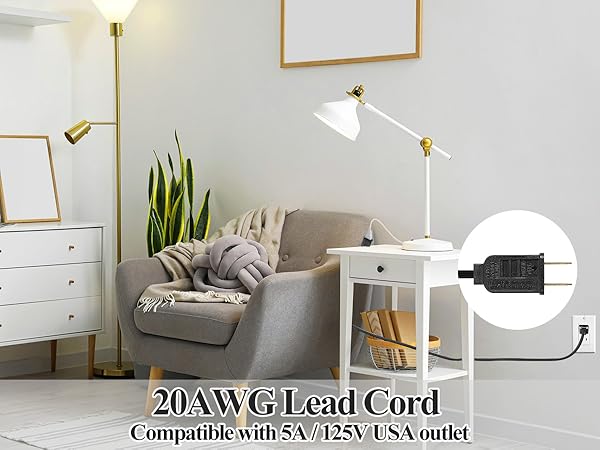  3 PCS 6Foot AC Power Extension Cable