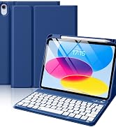 Wenlaty for iPad (A16) 11th/10th Generation Case with Keyboard - Detachable Wireless, Thin &amp; Ligh...