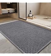 PADOOR-Bath Mat-Super Absorbent Chenille Bathroom Mats-Rubber Backed Bath Mats for Bathroom Non S...