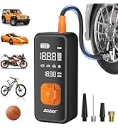 Tire Inflator Portable Air Compressor - 4X Faster Inflation, 150PSI Air Pump for Car Tires with D...