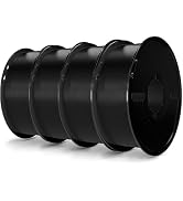 Miailuy 3D Printer Filament 1.75mm Black(4pcs) PLA Filament Accuracy +/- 0.02mm, 1kg Spool (2.2lb...