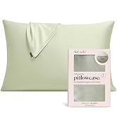 Kitsch Satin Pillowcase with Zipper for Hair &amp; Skin, Softer Than Silk Pillow Cases Queen, Wrinkle...