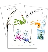 Fathers Days Crafts from Kids - Custom Handprint Set 3, Personalized Best Dad Ever Handprint Kit ...