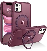 BENTOBEN for iPhone 11 Phone Case, iPhone 11 Magnetic Case [Compatible with MagSafe] Rotatable Ri...
