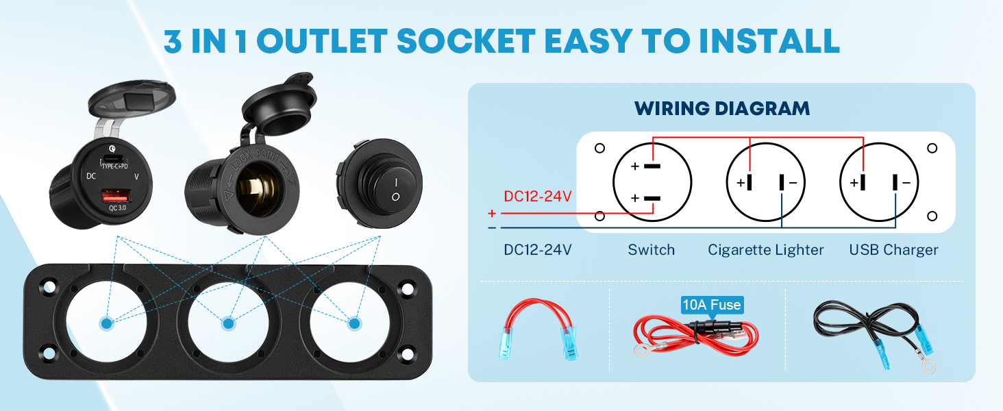 12v socket power outlet