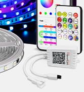DAYBETTER RGBW IC LED Strip Lights, Smart RGB+White(6500K) 4 Color in 1 LED Lights with Built-in ...