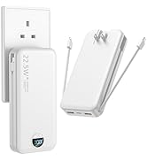 Ffnpua Portable Charger with Wall Plug, 20000mAh USB C Power Bank Fast Charging, External Battery...