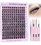 Ruairie Lash Clusters Kit Wispy Individual Lashes Extension Kit for Natural Volume Eyelash Cluste...