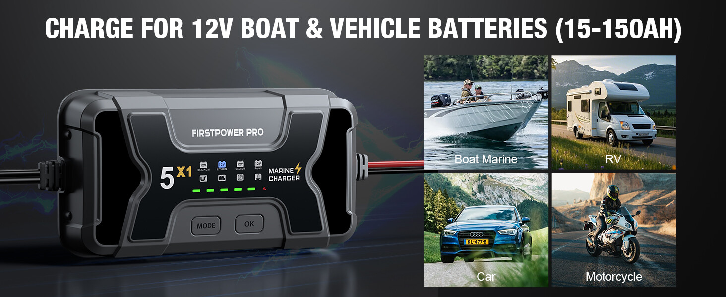 marine battery charger 12v