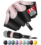 Seniny Inverted Travel Umbrella, Automatic Umbrellas for Rain, Windproof Compact Umbrella with Re...