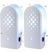 Lulu Home Indoor Flying Insect Trap, 2 Packs Plug-in Bug Light Catcher with 10 Reversible Sticky ...