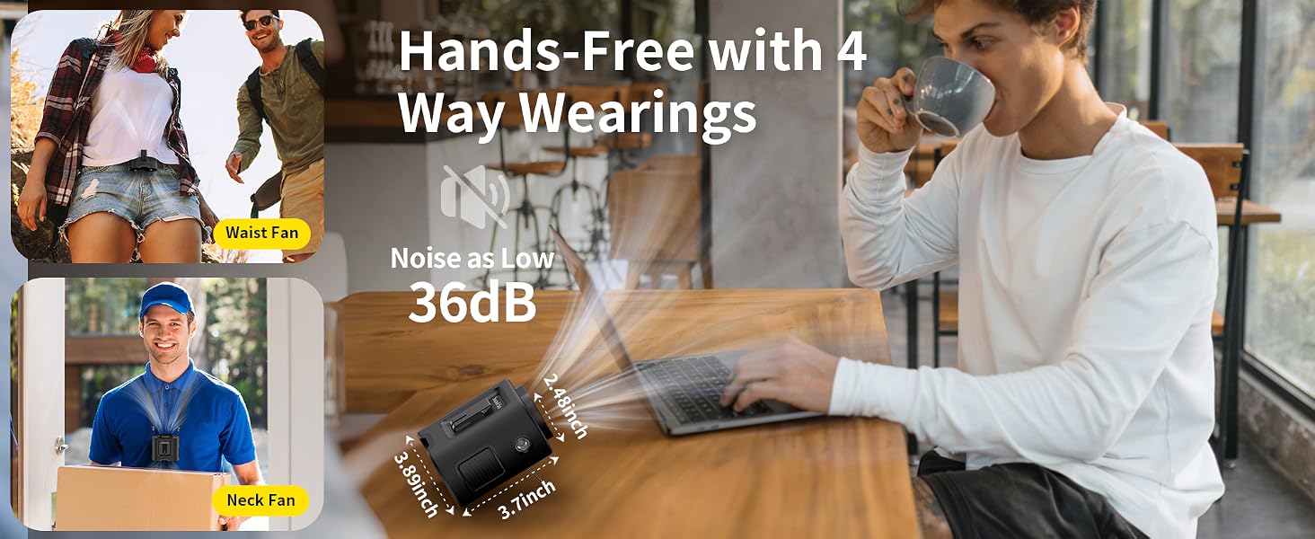 wearable neck fan that blows cold air