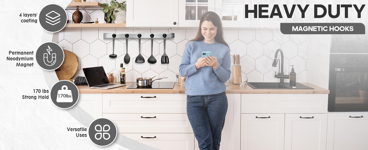 Neosmuk black magnetic hooks