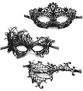 TFTSR Masquerade Masks for Women Couples,Men Mardi Gras Mask,Girls Black Gold Lace Costume,Adult ...