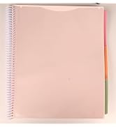 12 Pocket Project Organizer, 6 Color Letter Size Spiral Multi Pocket Folder Organizer, 1/6-cut Ta...
