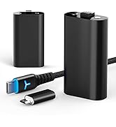 2 Pack Rechargeable Controller Battery Pack for Xbox Series X|S and Xbox One with 10FT USB C Char...