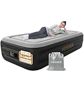 VOSSER Twin Air Mattress with Built in Pump,18''Inflatable Mattress 2 Mins Self-Inflation/Deflati...