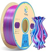 YOUSU Silk PLA Filament 1.75mm, 3D Printer Filament Dual Color Coextrusion Filament Silk Rose-Red...