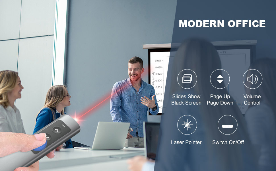  PowerPoint Clicker with Laser Pointer for Presentations