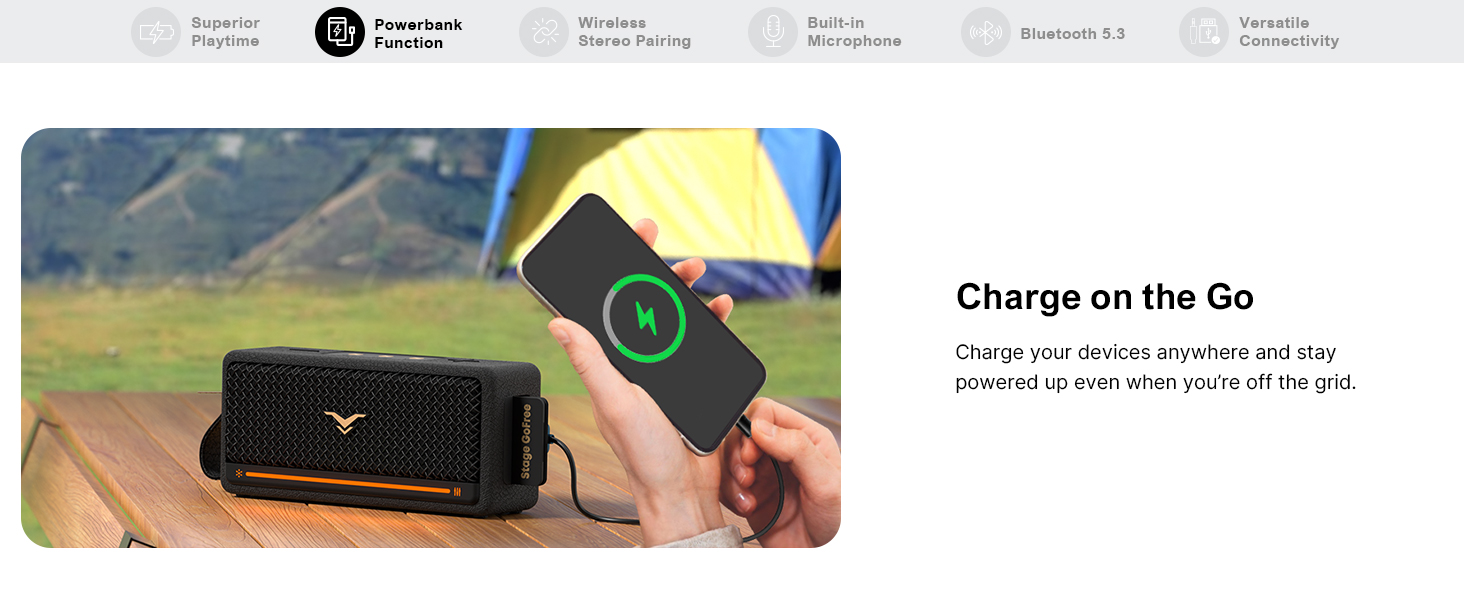 wireless speakers with bluetooth and powerbank function