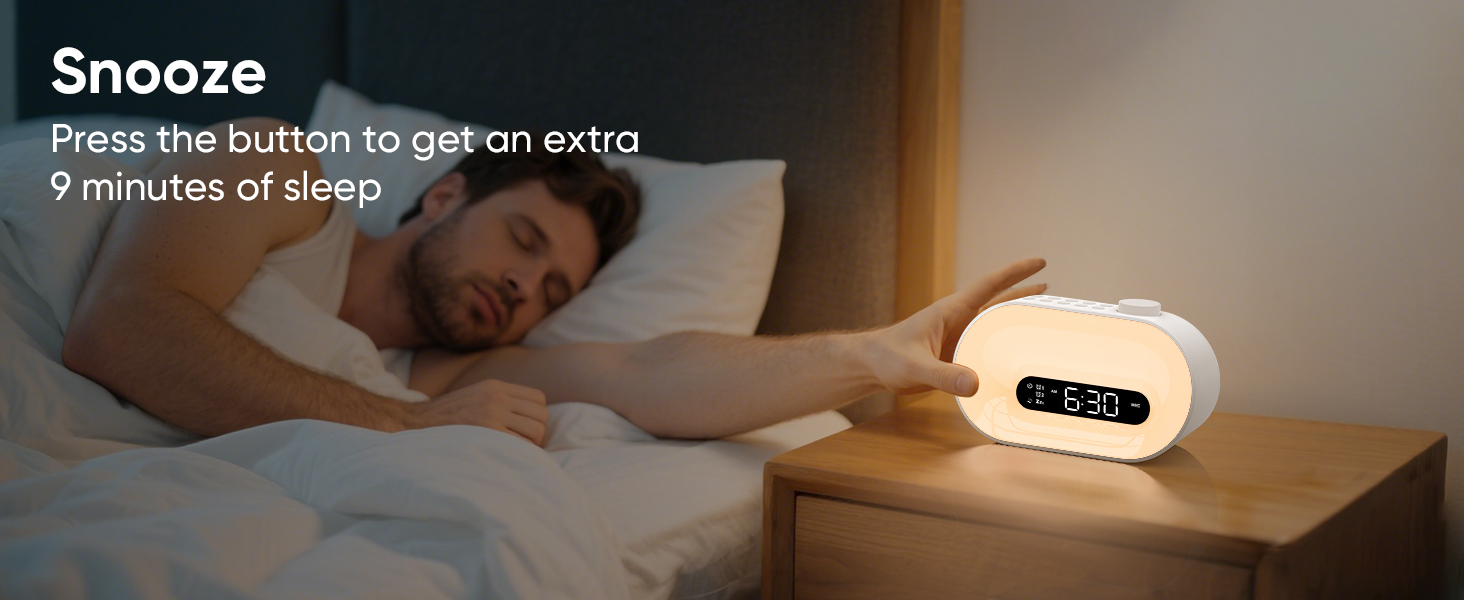 alarm clocks for bedrooms is easy to snooze by hitting the big raised round button on the top