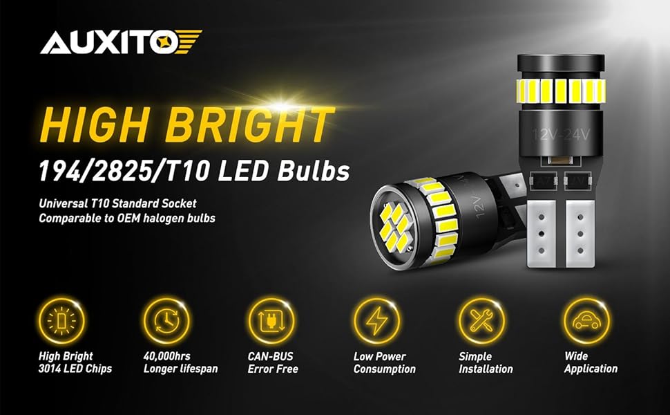 auxito 194 led bulbs