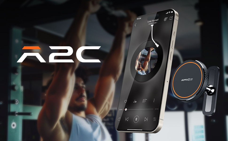 magnetic gym phone holder