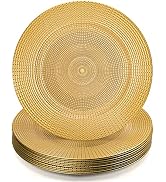 Hiceeden 12 Pack Gold Charger Plates for Dinner Plates, 13
