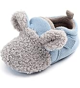 Exegawe Baby Warm Shoes for Boys Girls - Infant Slippers Toddler Winter Fleece Booties with Gripp...