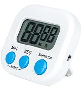 Kitchen Timers for Cooking and Baking with Big Digital Numbers and Loud Alarm Used in Cooking, Cl...