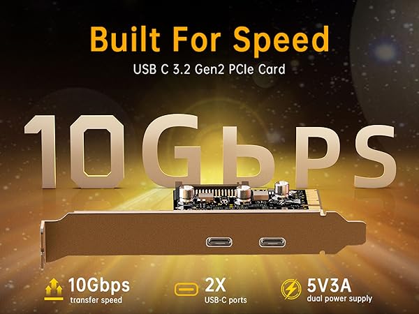usb c pcie card for 10Gbps data transfer