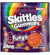 Skittles Gummies Fuego Sweet And Spicy Gummy Candy, Sharing Size, 12 Oz Resealable Bag