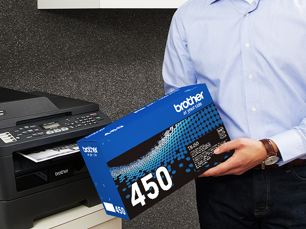 Man Holding TN450 Box