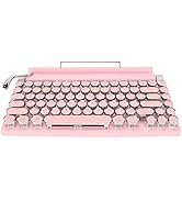 Typewriter Mechanical Keyboard, Retro Punk Gaming Keyboard, Blue Switch Bluetooth Mechanical Keyb...