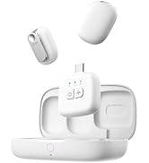 ULANZI A30 Tiny Mic Magnetic (White), Wireless Lavalier Microphone Mini Size, Noise Cancellation,...