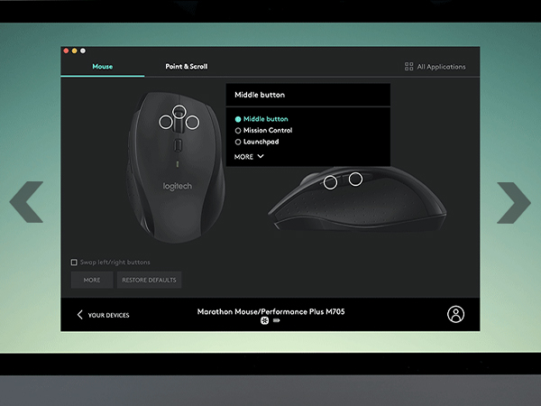 m705 wireless mouse logi options software