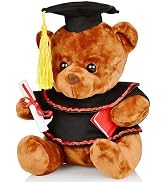 Yixiang 2026 Graduation Teddy Bear, 5.3 Inch Cute Stuffed Animal with Grad Cap, Diploma and Props...