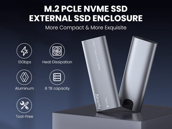 M.2 pcle nvme ssd external ssd enclosure