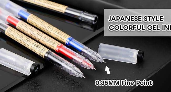 RIANCY Gel Ink Pens,0.35 mm Extra Fine Point Pen Smooth Writing