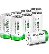 DURNERGY Rechargeable C Batteries 8 Pack, NiMH C Cell Batteries, 5000mAh 1.2V NiMH Rechargeable B...
