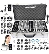 EXMAX ATG-100T 195MHz Wireless Tour Guide Voice Audio Transmission System+Aluminium Alloy Charge ...
