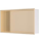 EXF Stainless Steel Shower Niche 12" X 24" Champagne Gold, No Tile Needed Recessed Waterproof Sho...