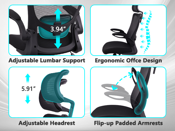 CLATINA Office Chair Ergonomic Mesh Desk Chair