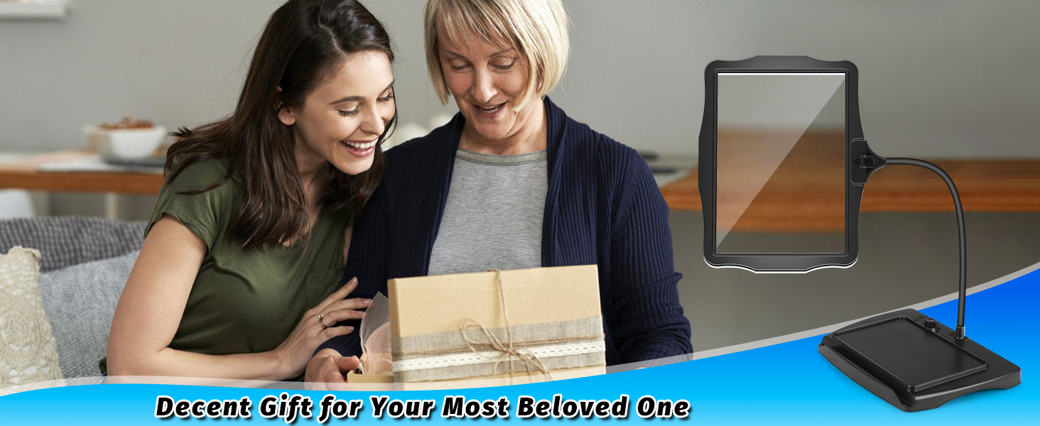 magnifier with light and stand