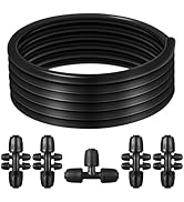 50 FT 1/2 Inch Drip Irrigation Tubing Kit-Drip Line Irrigation Hose 1/2 Inch with 1/2