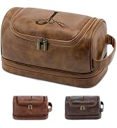 Aganmi Personalized Toiletry Bag Fathers Day Birthday Gifts for Men Dad Husband, Custom Initial W...