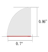 Risunpet Flexible Quarter Round Molding, Double-Sided Peel and Stick Rubber Trim Molding(20Inch)