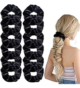 12 Pcs Velvet Scrunchies for Women Girls, Soft Hair Ties Fashion Hair Bands, Cute Colors Elastic ...