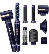 Blow Dryer Brush 7inONE,110000RPM High-Speed Negative Ionic Hair Dryer with Diffuser Concentrator...